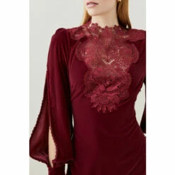New 🎉 KarenMillen Lydia Millen Guipure Lace Velvet Mini For Female 😉 -Karen Millen Sales unnamed file 3761