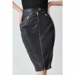 Cheap ❤️ KarenMillen Leather & Ponte Zip Through Pencil 👗 Skirt For Female 🧨 -Karen Millen Sales unnamed file 3777