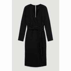 Coupon ๐งจ KarenMillen Premium Lightweight Fluid Crepe Drape Wrap Midi ๐ Dress For Female โจ 9 Coupon ๐งจ KarenMillen Premium Lightweight Fluid Crepe Drape Wrap Midi ๐ Dress For Female โจ -Karen Millen Sales unnamed file 378