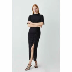 Budget 🔔 KarenMillen Jersey Crepe Sleeveless Front Split Midaxi 👗 Dress For Female ⌛ -Karen Millen Sales unnamed file 3789