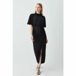 Budget 🔔 KarenMillen Jersey Crepe Sleeveless Front Split Midaxi 👗 Dress For Female ⌛ -Karen Millen Sales unnamed file 3791