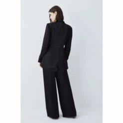 Outlet 🤩 KarenMillen Satin Back Crepe Wide Leg Trouser For Female 🎉 -Karen Millen Sales unnamed file 3794