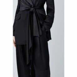 Outlet 🤩 KarenMillen Satin Back Crepe Wide Leg Trouser For Female 🎉 -Karen Millen Sales unnamed file 3796