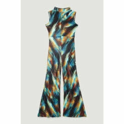 Coupon ⭐ KarenMillen Tall Marble Viscose Satin High Neck Jumpsuit For Female ❤️ -Karen Millen Sales unnamed file 3808