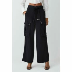 Hot Sale 💯 KarenMillen Soft Tailored Pocket Cargo Trouser For Female 🛒 -Karen Millen Sales unnamed file 3866