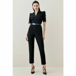 Cheapest ✨ KarenMillen Petite Forever Belted Jumpsuit For Female ⌛ -Karen Millen Sales unnamed file 3874