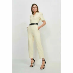 Cheapest ✨ KarenMillen Petite Forever Belted Jumpsuit For Female ⌛ -Karen Millen Sales unnamed file 3875