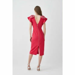 Hot Sale 👏 KarenMillen Petite Embellished Stretch Woven Midi 👗 Dress For Female 🛒 -Karen Millen Sales unnamed file 3893