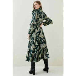 Buy ✔️ KarenMillen Paisley Metallic Shirred Maxi 👗 Dress For Female ⭐ -Karen Millen Sales unnamed file 3907