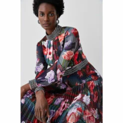 Wholesale ⌛ KarenMillen Diamante Trim Floral Woven Maxi 👗 Dress For Female 🎉 -Karen Millen Sales unnamed file 3953