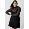 Buy ❤️ KarenMillen Plus Size Mesh Cable Knit Peplum Hem 👗 Dress For Female 🔔