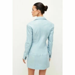 Best Sale 🤩 KarenMillen Petite Leather Moto Fitted Biker Blazer Mini 👗 Dress For Female 🎉 -Karen Millen Sales unnamed file 3985