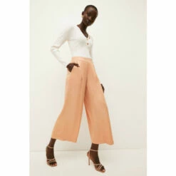 Deals ⌛ KarenMillen Viscose Satin Utility Woven Trouser For Female 🔥 -Karen Millen Sales unnamed file 4005