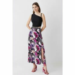 Deals ⭐ KarenMillen Butterfly Print Buttoned Midi 👗 Skirt For Female 🌟 -Karen Millen Sales unnamed file 402