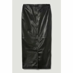 Hot Sale 🌟 KarenMillen Leather Button Front Maxi 👗 Skirt For Female 💯 -Karen Millen Sales unnamed file 4024