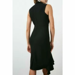 Coupon 👏 KarenMillen Embellished Ruffle Figure Form Crepe Midi 👗 Dress For Female 🎉 -Karen Millen Sales unnamed file 4050