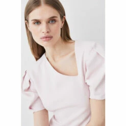 Deals 🛒 KarenMillen Compact Stretch Viscose Drape Detail Pencil Midi 👗 Dress For Female ✨ -Karen Millen Sales unnamed file 4060