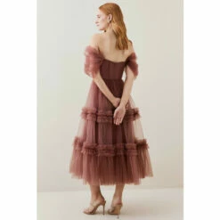 Cheap ✔️ KarenMillen Lydia Millen Corset Detail Tulle Tiered Woven 👗 Dress For Female 🌟 -Karen Millen Sales unnamed file 4076