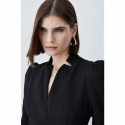 Brand new ⭐ KarenMillen Petite Structured Crepe Belted Forever Midi 👗 Dress For Female 😍 -Karen Millen Sales unnamed file 4084