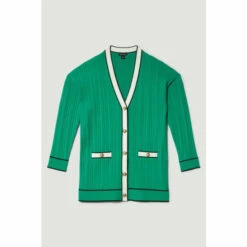 Coupon ⭐ KarenMillen Military Style Cable Knit Long Cardigan For Female 😉 -Karen Millen Sales unnamed file 4106