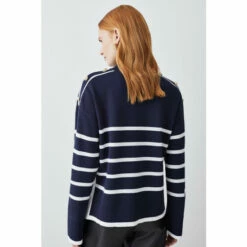 Promo 🎉 KarenMillen Shoulder Trim Detail Stripe Knit Jumper For Female 👍 -Karen Millen Sales unnamed file 4117