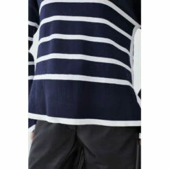 Promo 🎉 KarenMillen Shoulder Trim Detail Stripe Knit Jumper For Female 👍 -Karen Millen Sales unnamed file 4119