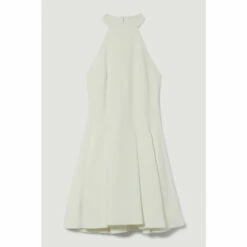 Coupon ❤️ KarenMillen Tailored Pleated Halter Mini 👗 Dress For Female 🎉 -Karen Millen Sales unnamed file 412