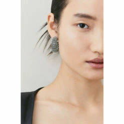 Best deal 🛒 KarenMillen Diamante Detail Statement Hoop Earrings For Female 😀 -Karen Millen Sales unnamed file 4147