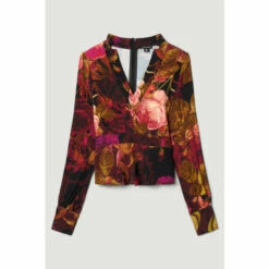 Promo ✨ KarenMillen Photographic Floral Woven Blouse For Female ⭐ -Karen Millen Sales unnamed file 4170