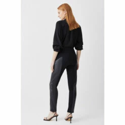 Coupon 🔔 KarenMillen Ponte & Faux Leather Zip Detail Jodhpur Leggings For Female 🌟 -Karen Millen Sales unnamed file 4212