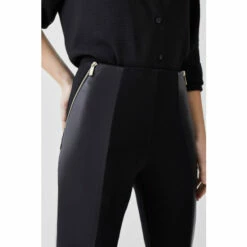 Coupon 🔔 KarenMillen Ponte & Faux Leather Zip Detail Jodhpur Leggings For Female 🌟 -Karen Millen Sales unnamed file 4214
