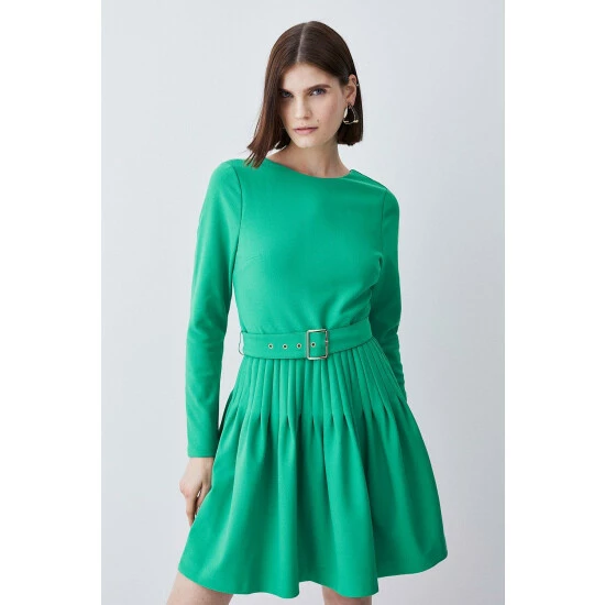 Deals ๐คฉ KarenMillen Long Sleeve Pleated Figure Form Crepe Mini ๐ Dress For Female ๐งจ 1 Deals ๐คฉ KarenMillen Long Sleeve Pleated Figure Form Crepe Mini ๐ Dress For Female ๐งจ