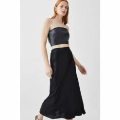 Wholesale 🤩 KarenMillen Tall Satin Viscose Woven 👗 Skirt For Female 😉 -Karen Millen Sales unnamed file 4290