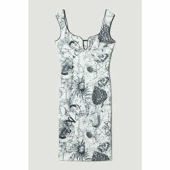 Top 10 🌟 KarenMillen British Museum Astrolabe Scuba Woven Midi 👗 Dress For Female 🌟 -Karen Millen Sales unnamed file 4328