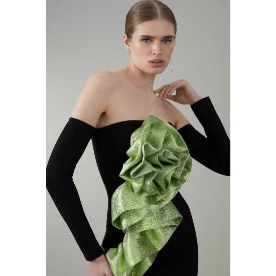 Deals ⌛ KarenMillen Appliqued Rose Ponte Midi 👗 Dress For Female 🛒 2 Deals ⌛ KarenMillen Appliqued Rose Ponte Midi 👗 Dress For Female 🛒 - Image 2