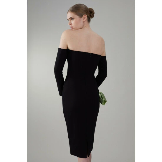 Deals ⌛ KarenMillen Appliqued Rose Ponte Midi 👗 Dress For Female 🛒 3 Deals ⌛ KarenMillen Appliqued Rose Ponte Midi 👗 Dress For Female 🛒 - Image 3