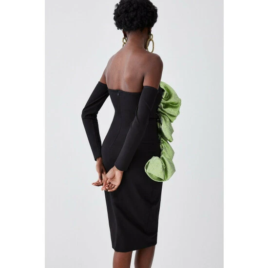 Deals ⌛ KarenMillen Appliqued Rose Ponte Midi 👗 Dress For Female 🛒 5 Deals ⌛ KarenMillen Appliqued Rose Ponte Midi 👗 Dress For Female 🛒 - Image 5