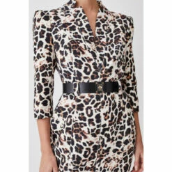Budget 👏 KarenMillen Petite Animal Printed Forever Midi Pencil 👗 Dress For Female 😉 -Karen Millen Sales unnamed file 436