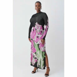 Buy 😉 KarenMillen Plus Size Optical Jacquard Knitted Maxi Column 👗 Dress For Female ✔️ -Karen Millen Sales unnamed file 4364