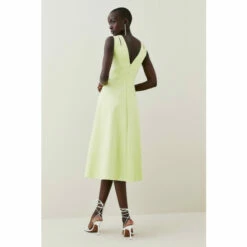 Cheap ❤️ KarenMillen Structured Seam Detail Full Midi 👗 Dress For Female 😉 -Karen Millen Sales unnamed file 4374