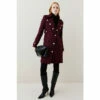 Coupon 🤩 KarenMillen Italian Wool Military Button Midi 🧥 Coat For Female ❤️