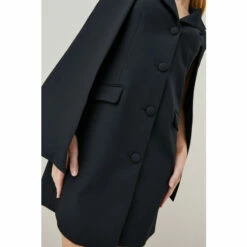 New ✨ KarenMillen Clean Tailored Cape Blazer Mini 👗 Dress For Female ❤️ -Karen Millen Sales unnamed file 4450