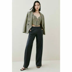 Best Sale 🔔 KarenMillen Italian Texture & Sequin Tweed Corset Top For Female 😍 -Karen Millen Sales unnamed file 4460