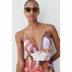 New 👍 KarenMillen Tropical Ikat Printed Woven Beach Maxi 👗 Dress For Female 💯 -Karen Millen Sales unnamed file 4491