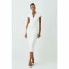 Promo 🌟 KarenMillen Petite Structured Crepe Forever Midi 👗 Dress For Female ⌛