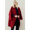 Brand new 🤩 KarenMillen Italian Virgin Wool Double Breasted Cape Over 🧥 Coat For Female ❤️