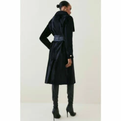 Coupon 👏 KarenMillen Signature Ponyskin Belted Wrap 🧥 Coat For Female 😀 -Karen Millen Sales unnamed file 4509