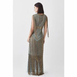 Best reviews of 🌟 KarenMillen Petite Beaded Fringed Woven Maxi 👗 Dress For Female 🔔 -Karen Millen Sales unnamed file 4527