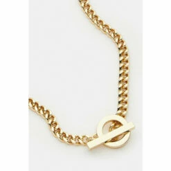 Outlet 👍 KarenMillen Gold Plated T Bar Necklace For Female 😉 -Karen Millen Sales unnamed file 4576