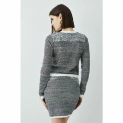 Deals 😉 KarenMillen Cut And Sew Tweed Panel Mini 👗 Skirt For Female 👏 -Karen Millen Sales unnamed file 4589